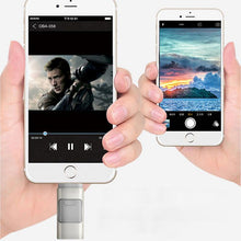 Load image into Gallery viewer, 16GB 32GB 64GB 128GB 3-in-1 high-speed USB flash drive for iPhone Android