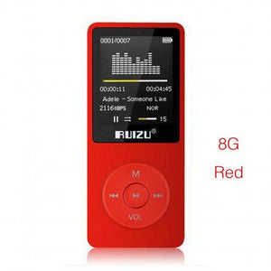 100% original English version Ultrathin MP3 Player with 8GB storage and 1.8 Inch Screen can play 80h, Original RUIZU X02